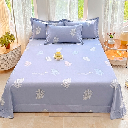 家贝爱 2024新款加厚纯棉生态磨毛床单系列 若羽千叶