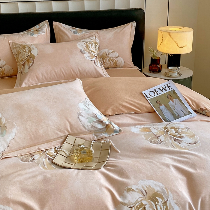 91家纺网 家纺一手货源 找家纺 2024新款全棉生态磨毛四件套 司蕾