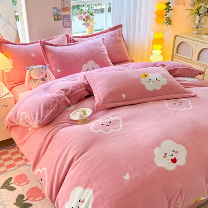 91家纺网 家纺一手货源 找家纺 （总）518家纺 2025新款A类高克重臻棉绒牛奶绒单被套（可定制）