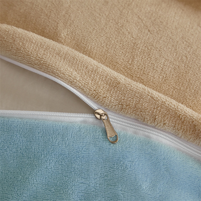 91家纺网 家纺一手货源 找家纺 启程家纺 2024新款A类加厚230克纯色双拼牛奶绒四件套 天蓝+奶咖