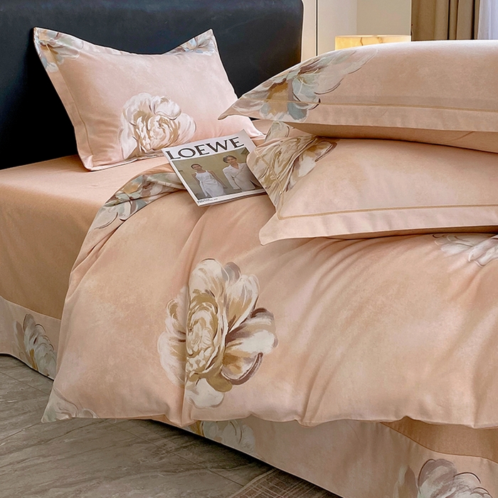 91家纺网 家纺一手货源 找家纺 2024新款全棉生态磨毛四件套 司蕾