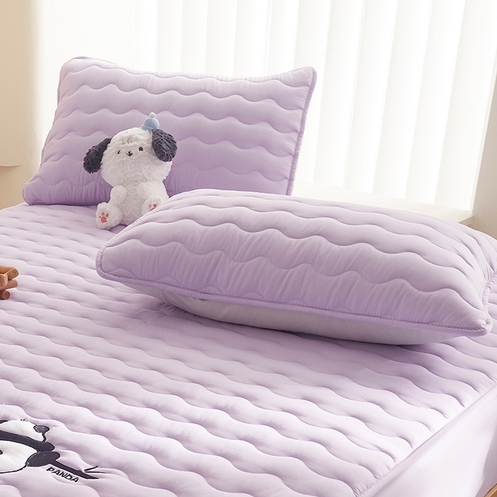 91家纺网 家纺一手货源 找家纺 2024新款原棉夹棉枕套-四季款 优雅紫