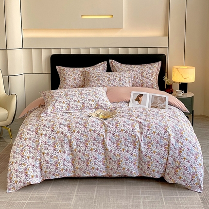 91家纺网 家纺一手货源 找家纺 2024新款全棉生态磨毛四件套 薇薇安