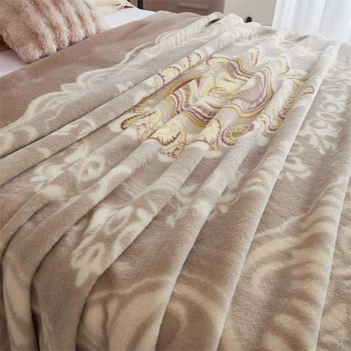 91家纺网 家纺一手货源 找家纺 2024新款柔软欧式轻奢真羊毛毛毯毯子 流金岁月