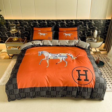 91家纺网 家纺一手货源 找家纺 （总）摩卡（乐趣） 2024新款亲肤全棉网红轻奢四件套