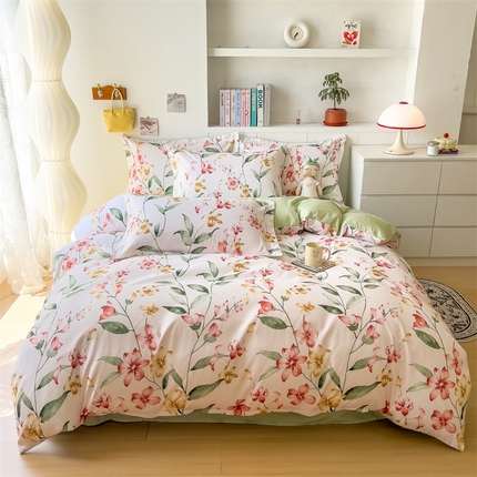 91家纺网 家纺一手货源 找家纺 （总）许林 2025新款植物羊绒四件套磨毛加厚床单被套学生三件套宿舍大量现货直播