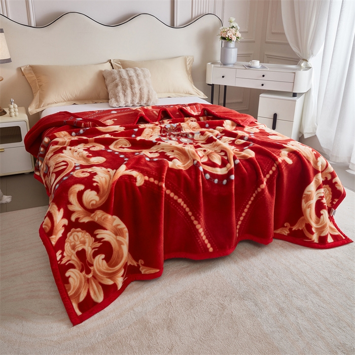 91家纺网 家纺一手货源 找家纺 2024新款柔软欧式轻奢真羊毛毛毯毯子 与爱共舞