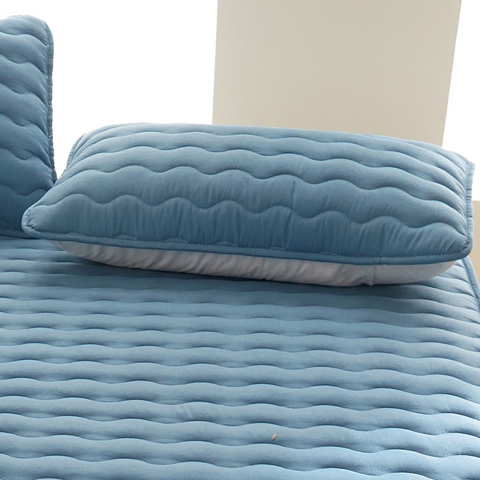 91家纺网 家纺一手货源 找家纺 2024新款原棉夹棉枕套-四季款 高贵蓝