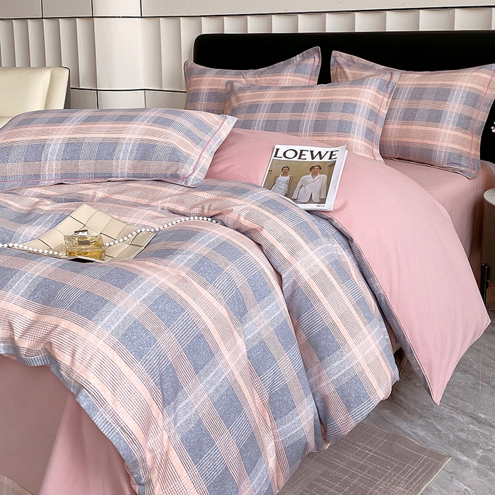 91家纺网 家纺一手货源 找家纺 2024新款全棉生态磨毛四件套 莫利格