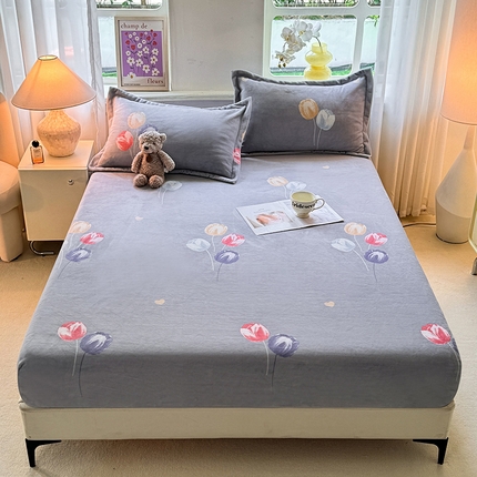 91家纺网 家纺一手货源 找家纺 （总）518家纺 2025新款臻棉绒牛奶绒单床笠床罩支持定制