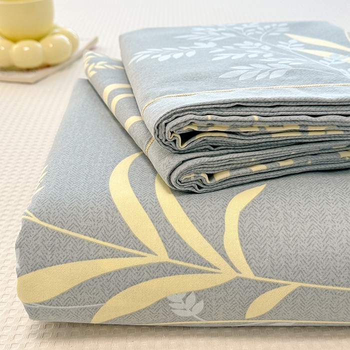 91家纺网 家纺一手货源 找家纺 家贝爱 2024新款加厚纯棉生态磨毛床单系列 叶舞轻盈