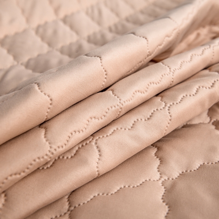 91家纺网 家纺一手货源 找家纺 2024新款加厚夹棉防水床笠素色-【四季款】 经典驼