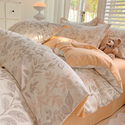 91家纺网 家纺一手货源 找家纺 （总）寐居家纺 2024新款A类全棉简约生态磨毛四件套