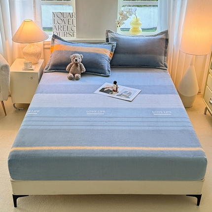 91家纺网 家纺一手货源 找家纺 （总）518家纺 2025新款臻棉绒牛奶绒单床笠床罩支持定制