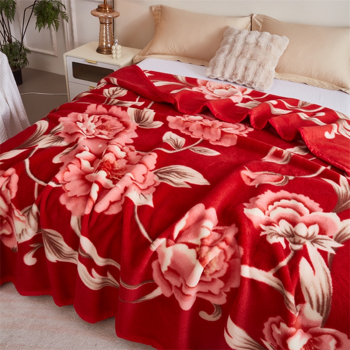 91家纺网 家纺一手货源 找家纺 2024新款柔软欧式轻奢真羊毛毛毯毯子 相伴一生