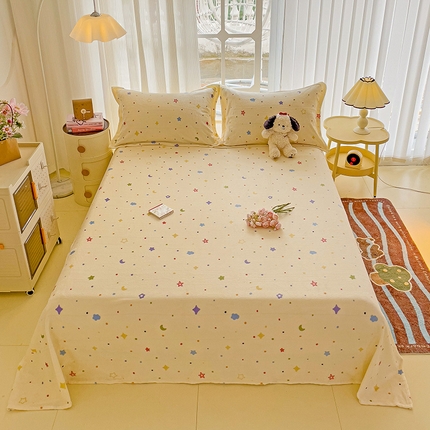 91家纺网 家纺一手货源 找家纺 （总）名兮家居 2024新款时尚卡通风高克重牛奶绒床单-盖毯