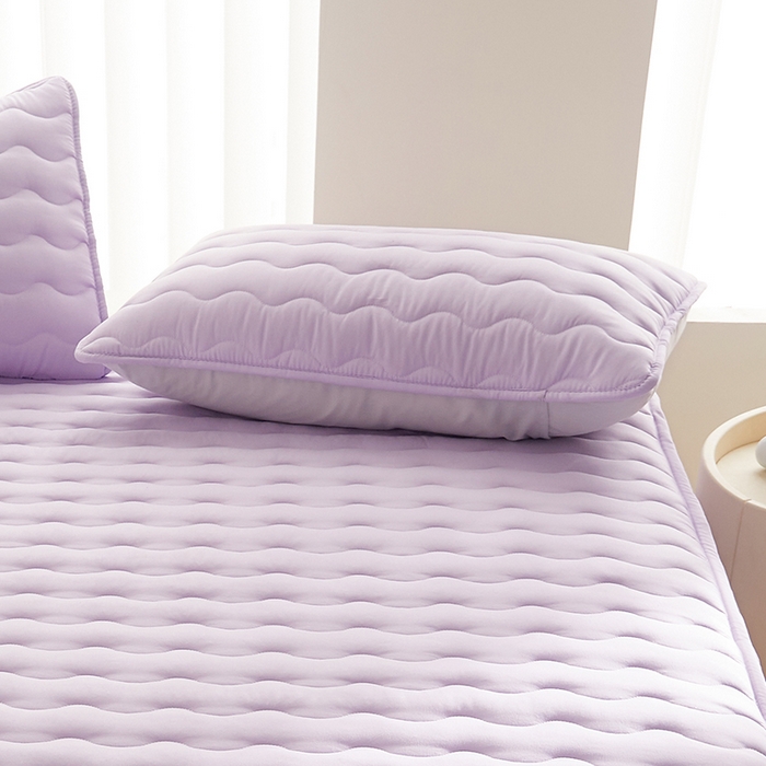 91家纺网 家纺一手货源 找家纺 2024新款原棉夹棉枕套-四季款 优雅紫