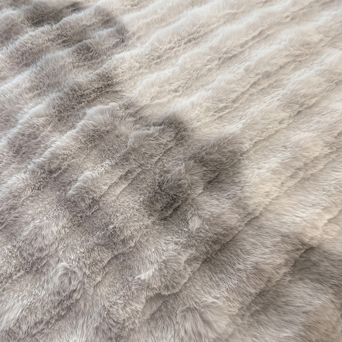 91家纺网 家纺一手货源 找家纺 绒世界 2024新款500克仿兔绒七彩大泡泡四件套 七彩-高级灰