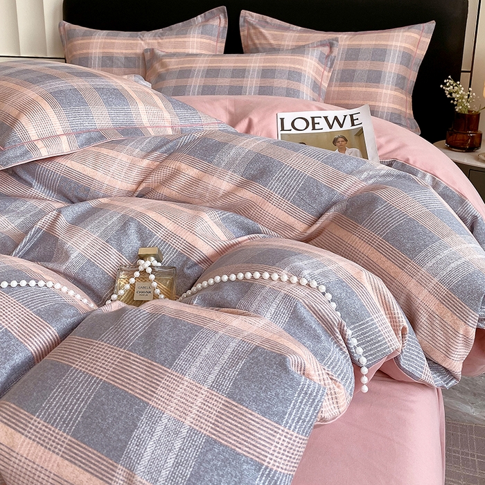 91家纺网 家纺一手货源 找家纺 2024新款全棉生态磨毛四件套 莫利格