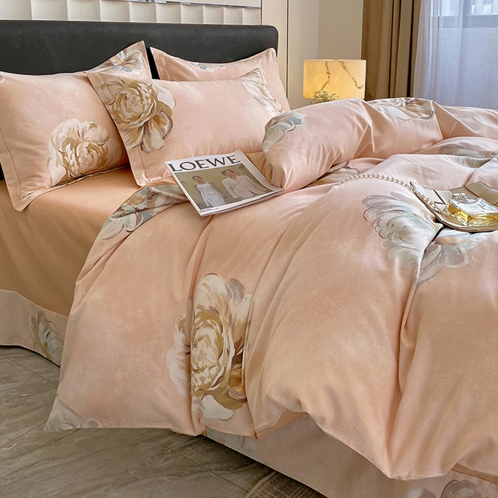 91家纺网 家纺一手货源 找家纺 2024新款全棉生态磨毛四件套 司蕾