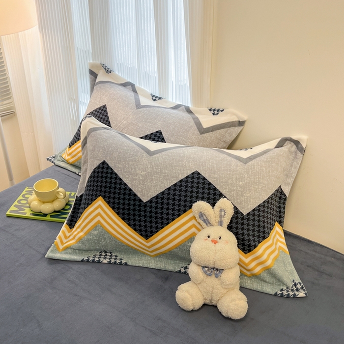 91家纺网 家纺一手货源 找家纺 寐居家纺 2024新款A类小清新牛奶绒印花四件套 恐龙宝贝