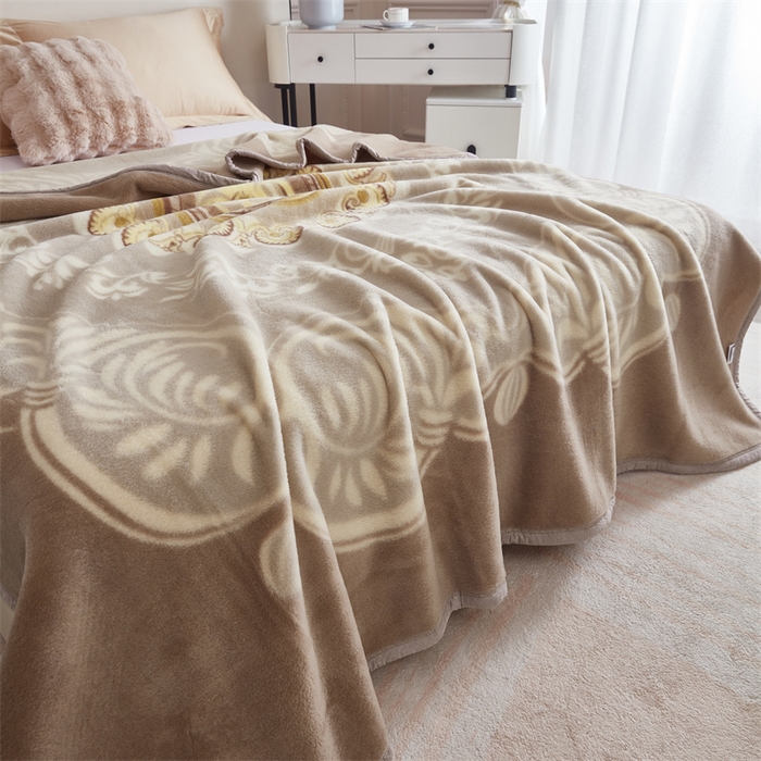 91家纺网 家纺一手货源 找家纺 2024新款柔软欧式轻奢真羊毛毛毯毯子 流金岁月