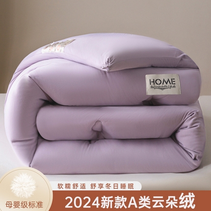 91家纺网 家纺一手货源 找家纺 (总) 帕拉美拉 2025新款云朵绒无印风冬被春秋被冬被被芯