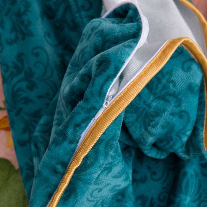 91家纺网 家纺一手货源 找家纺 阿亮家居 2024新款8.5斤保暖牛奶绒金貂绒床裙款四件套 葵花向日