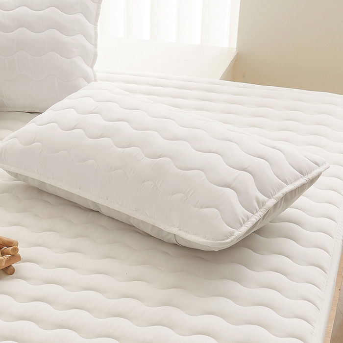 91家纺网 家纺一手货源 找家纺 2024新款原棉夹棉枕套-四季款 本白