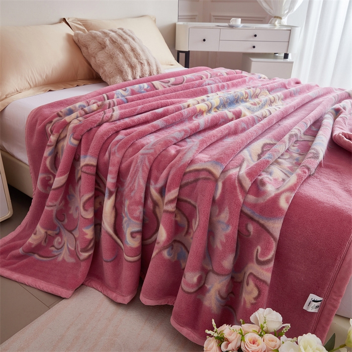 91家纺网 家纺一手货源 找家纺 2024新款柔软欧式轻奢真羊毛毛毯毯子 东方韵