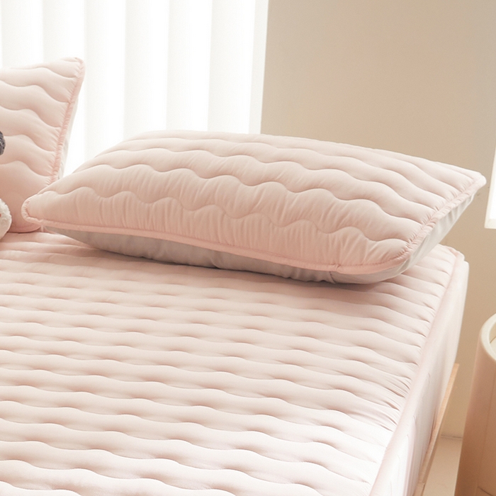 91家纺网 家纺一手货源 找家纺 2024新款原棉夹棉枕套-四季款 玉色