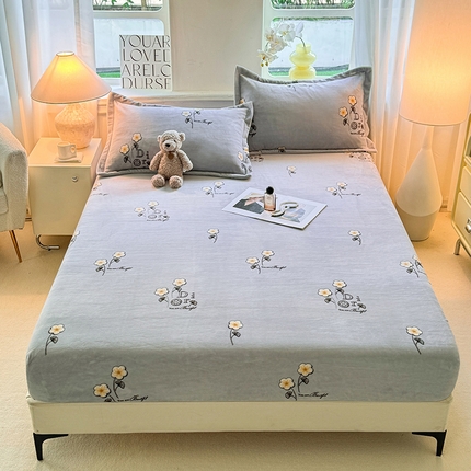 91家纺网 家纺一手货源 找家纺 （总）518家纺 2025新款臻棉绒牛奶绒单床笠床罩支持定制