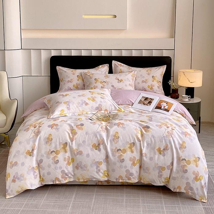 91家纺网 家纺一手货源 找家纺 2024新款全棉生态磨毛四件套 四季风(灰)