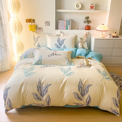 91家纺网 家纺一手货源 找家纺 （总）许林 2025新款植物羊绒四件套磨毛加厚床单被套学生三件套宿舍大量现货直播