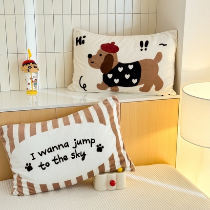 91家纺网 家纺一手货源 找家纺 （总）寐居家纺 2024新款大阪牛奶绒数码印花枕套