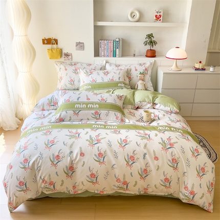 91家纺网 家纺一手货源 找家纺 （总）许林 2025新款植物羊绒四件套磨毛加厚床单被套学生三件套宿舍大量现货直播