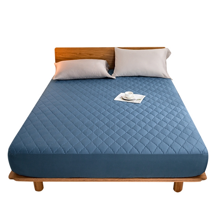 91家纺网 家纺一手货源 找家纺 2024新款加厚夹棉防水床笠素色-【四季款】 幽梦兰