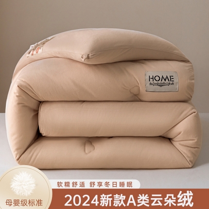 91家纺网 家纺一手货源 找家纺 (总) 帕拉美拉 2025新款云朵绒无印风冬被春秋被冬被被芯