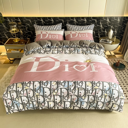 91家纺网 家纺一手货源 找家纺 （总）摩卡（乐趣） 2024新款亲肤全棉网红轻奢四件套