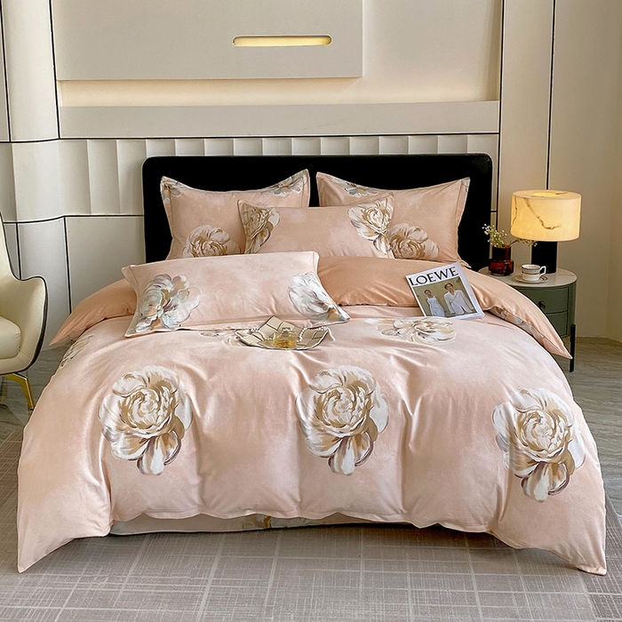 91家纺网 家纺一手货源 找家纺 2024新款全棉生态磨毛四件套 司蕾