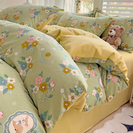 91家纺网 家纺一手货源 找家纺 （总）寐居家纺 2024新款A类全棉简约生态磨毛四件套