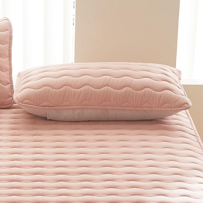 91家纺网 家纺一手货源 找家纺 2024新款原棉夹棉枕套-四季款 豆沙