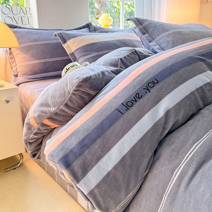 91家纺网 家纺一手货源 找家纺 （总）518家纺 2025新款A类高克重臻棉绒牛奶绒单被套（可定制）