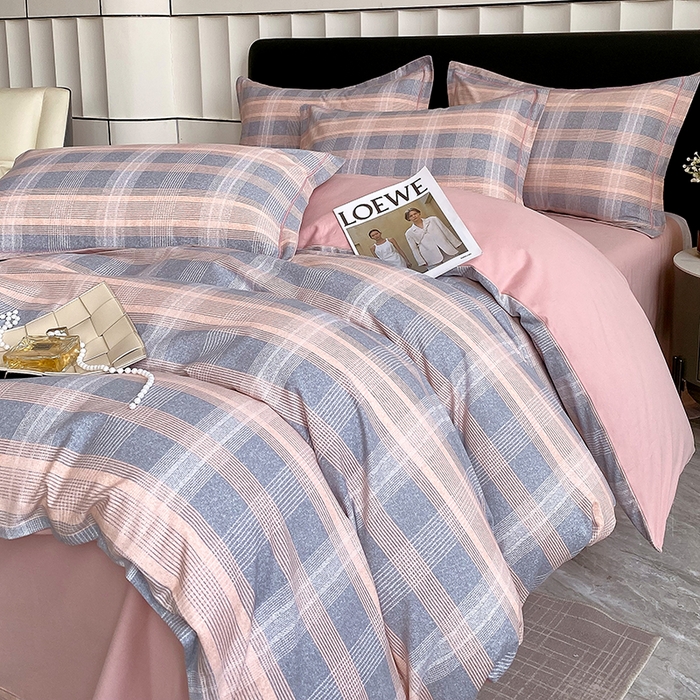 91家纺网 家纺一手货源 找家纺 2024新款全棉生态磨毛四件套 莫利格