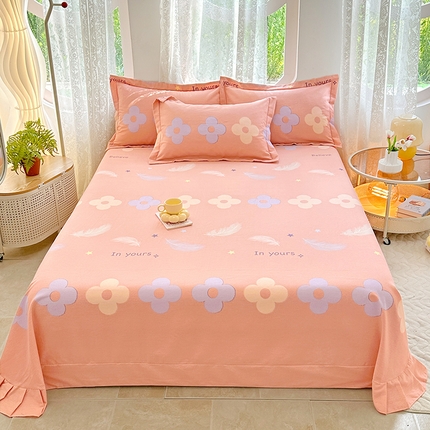 家贝爱 2024新款加厚纯棉生态磨毛床单系列 梦恋花都