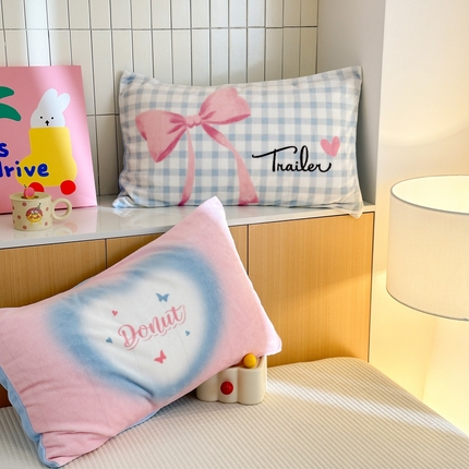 寐居家纺 2024新款大阪牛奶绒数码印花枕套 心愿