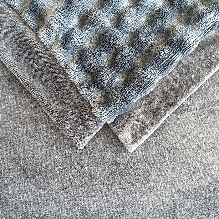 91家纺网 家纺一手货源 找家纺 芸锦豪 2024新款仿兔毛小泡泡兔兔绒兔毛绒四件套 深灰