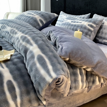 91家纺网 家纺一手货源 找家纺 （总）妮恒美 2025新款直播爆款轻奢兔毛泡泡牛奶绒四件套113