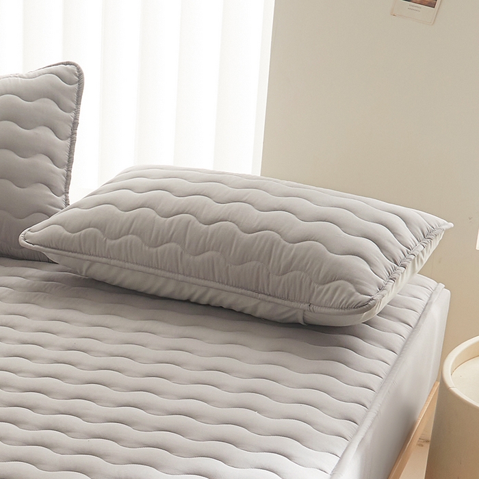 91家纺网 家纺一手货源 找家纺 2024新款原棉夹棉枕套-四季款 深灰