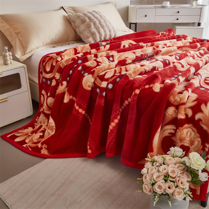 91家纺网 家纺一手货源 找家纺 2024新款柔软欧式轻奢真羊毛毛毯毯子 与爱共舞